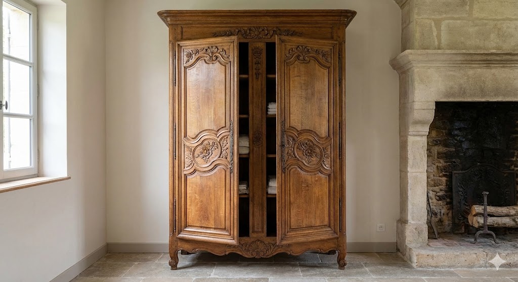 Armoire normande en chêne restaurée